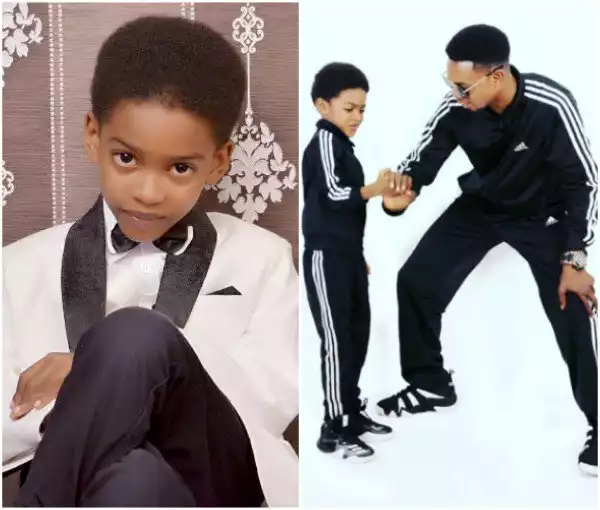 See Cute Photo Of Comedian Son "I go die"  As He Turns 7